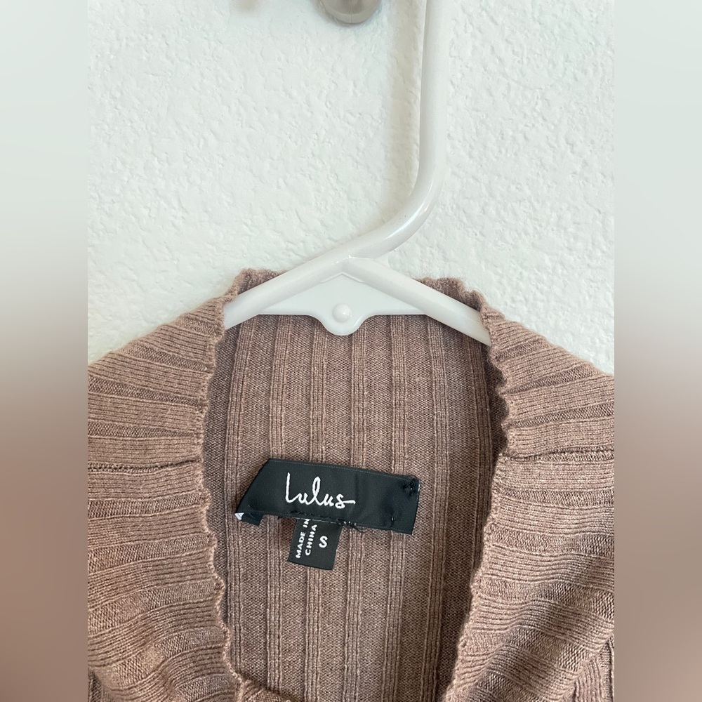 Lulus Ribbed Mock Neck Sweater Dress - Picture 6 of 6